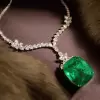 20ct Cushion Cut Emerald Statement Necklace