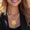 15ct Cushion Cut Yellow Sapphire Statement Necklace