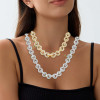 58ctw White Sapphire Infinity Statement Necklace
