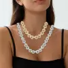 58ctw White Sapphire Infinity Statement Necklace