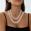 58ctw White Sapphire Infinity Statement Necklace