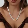 6ct Radiant Cut Padparadscha Sapphire Statement Necklace