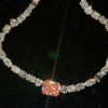 6ct Radiant Cut Padparadscha Sapphire Statement Necklace