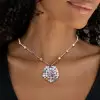 16ctw Cushion Cut Multicolor Sapphire Kaleidoscope Necklace