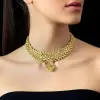 Cushion Cut Yellow Sapphire Statement Choker Necklace