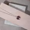 Two Tone Ruby Paved Tulip Heart Necklace