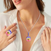 16ctw Halo Cushion Cut Bicolor Tourmaline Drop Earrings