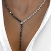 26ctw Pear and Round White Black Necklace