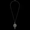 16ctw Emerald and White Sapphire Vintage Necklace