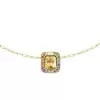 6ct Emerald Cut Rainbow Pendant Necklace