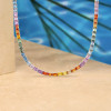 90ctw Emerald Cut Multicolor Rainbow Necklace