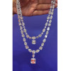 115ctw Multicut White Sapphire Double-Layer Statement Necklace