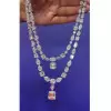 115ctw Multicut White Sapphire Double-Layer Statement Necklace