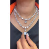 115ctw Multicut White Sapphire Double-Layer Statement Necklace