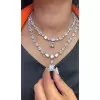 115ctw Multicut White Sapphire Double-Layer Statement Necklace