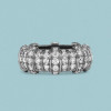 3ctw White Sapphire Unisex Blacked Ring