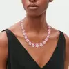 90ctw Halo Ruby White Sapphire Statement Necklace