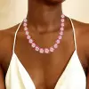 90ctw Halo Ruby White Sapphire Statement Necklace