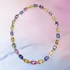 116ctw Cushion Cut Multicolor Sapphire Statement Necklace