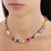 116ctw Cushion Cut Multicolor Sapphire Statement Necklace