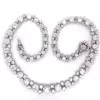 46ctw Round Cut White Sapphire Tennis Necklace
