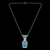 20ct Aquamarine Art Deco Bowknot Pendant Necklace