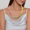 90ctw Classic Emerald Cut Multicolor Rainbow Satatement Necklace