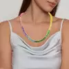 90ctw Classic Emerald Cut Multicolor Rainbow Satatement Necklace