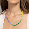 90ctw Classic Emerald Cut Multicolor Rainbow Satatement Necklace