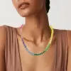 90ctw Classic Emerald Cut Multicolor Rainbow Satatement Necklace