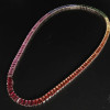 90ctw Classic Emerald Cut Multicolor Rainbow Satatement Necklace