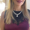 75ctw Round Cut White Sapphire Statement Necklace