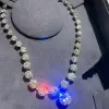 75ctw Round Cut White Sapphire Statement Necklace