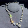 75ctw Round Cut White Sapphire Statement Necklace
