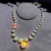75ctw Round Cut White Sapphire Statement Necklace