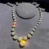 75ctw Round Cut White Sapphire Statement Necklace