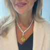 90ctw White and Cushion Cut Yellow Sapphire Statement Necklace