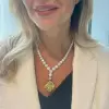 90ctw White and Cushion Cut Yellow Sapphire Statement Necklace
