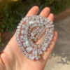 45ctw Cushion Cut White Sapphire Riviera Necklace