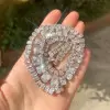 45ctw Cushion Cut White Sapphire Riviera Necklace