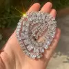 45ctw Cushion Cut White Sapphire Riviera Necklace