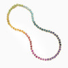 56ctw Heart Cut Multicolor Sapphire Rainbow Necklace