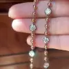 Round Cut Georgian Art Deco Ball Chain Necklace