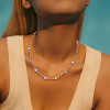 Round Cut Georgian Art Deco Ball Chain Necklace