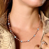 Round Cut Georgian Art Deco Ball Chain Necklace