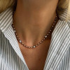 Round Cut Georgian Art Deco Ball Chain Necklace