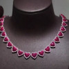 39ctw Halo Paved Heart Statement Necklace