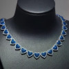 39ctw Halo Paved Heart Statement Necklace