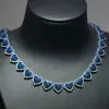 39ctw Halo Paved Heart Statement Necklace
