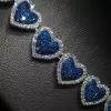39ctw Halo Paved Heart Statement Necklace